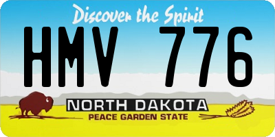ND license plate HMV776