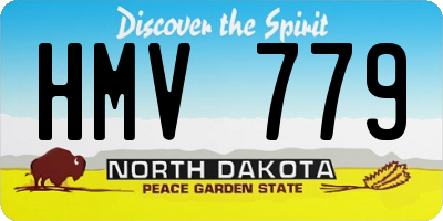 ND license plate HMV779