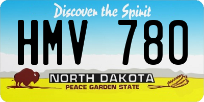 ND license plate HMV780