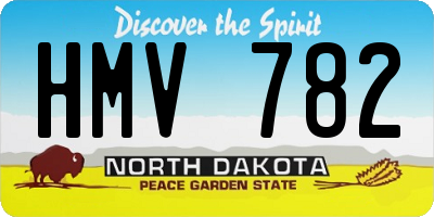 ND license plate HMV782