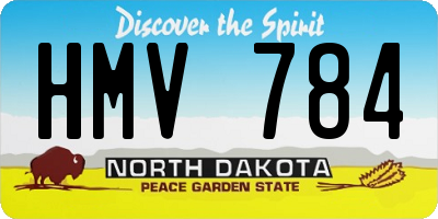 ND license plate HMV784