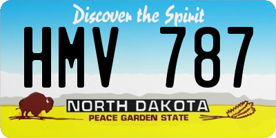 ND license plate HMV787