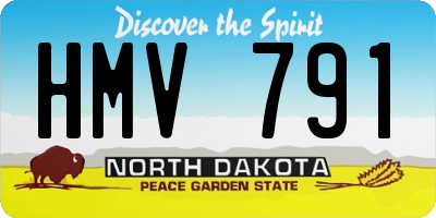 ND license plate HMV791