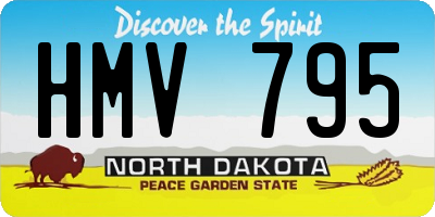 ND license plate HMV795
