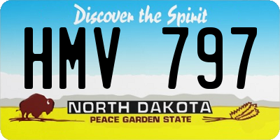 ND license plate HMV797