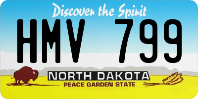 ND license plate HMV799