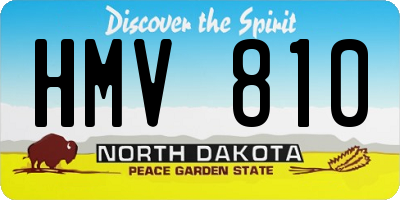 ND license plate HMV810