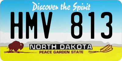 ND license plate HMV813