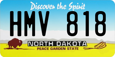ND license plate HMV818