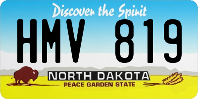 ND license plate HMV819