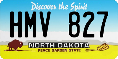 ND license plate HMV827