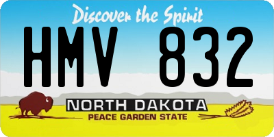 ND license plate HMV832