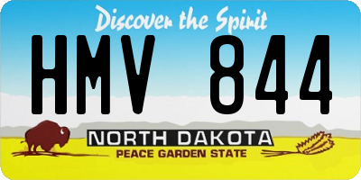 ND license plate HMV844