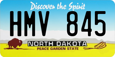 ND license plate HMV845