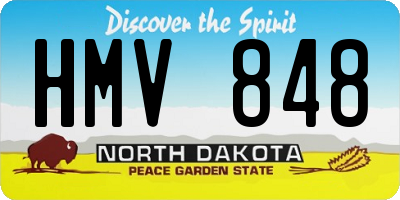 ND license plate HMV848