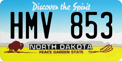 ND license plate HMV853