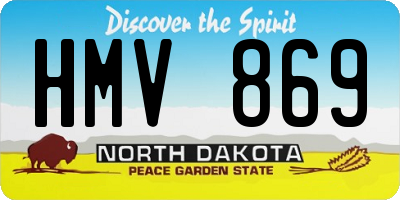ND license plate HMV869