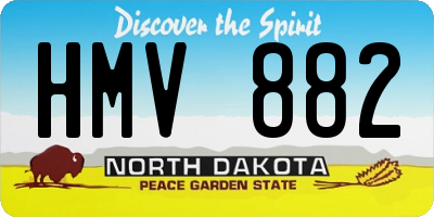ND license plate HMV882