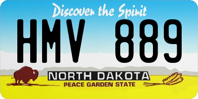 ND license plate HMV889