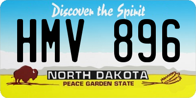 ND license plate HMV896