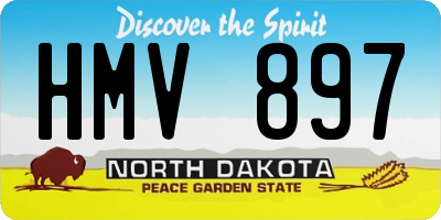 ND license plate HMV897
