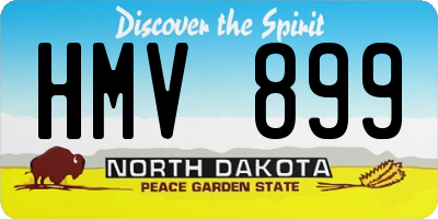 ND license plate HMV899