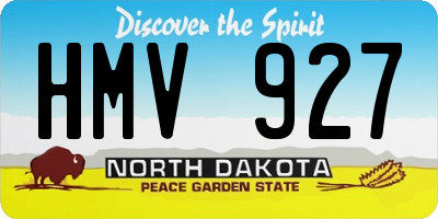 ND license plate HMV927