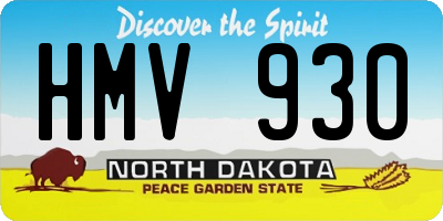 ND license plate HMV930