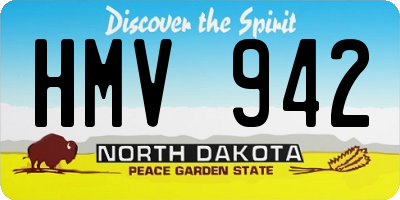 ND license plate HMV942