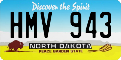 ND license plate HMV943