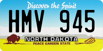 ND license plate HMV945