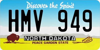 ND license plate HMV949