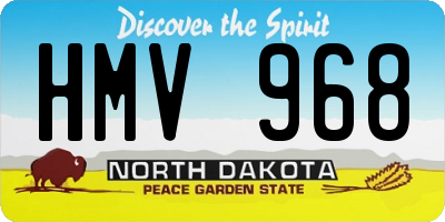 ND license plate HMV968