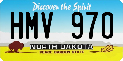 ND license plate HMV970