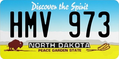 ND license plate HMV973