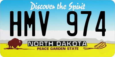 ND license plate HMV974