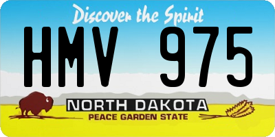 ND license plate HMV975