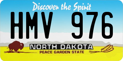 ND license plate HMV976