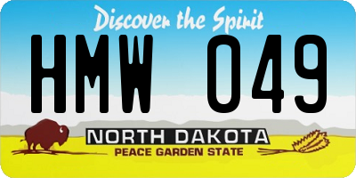 ND license plate HMW049
