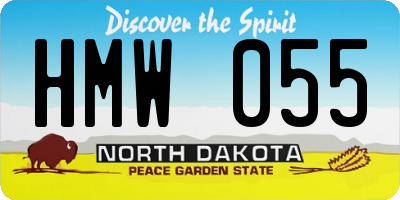 ND license plate HMW055