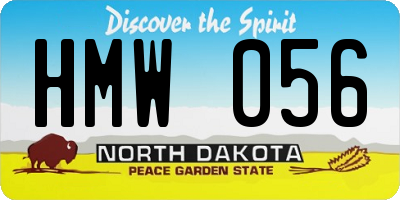 ND license plate HMW056