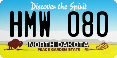 ND license plate HMW080