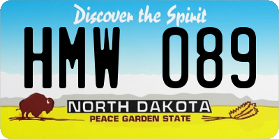 ND license plate HMW089