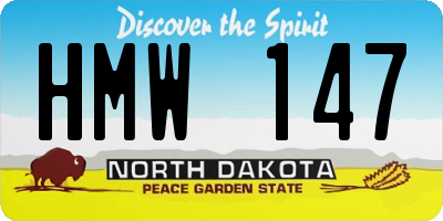 ND license plate HMW147