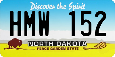 ND license plate HMW152
