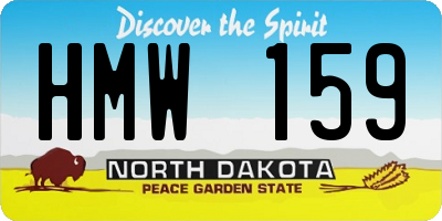 ND license plate HMW159