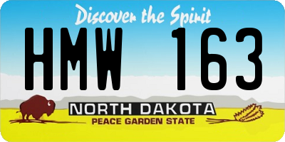 ND license plate HMW163