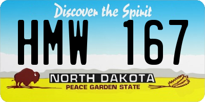 ND license plate HMW167