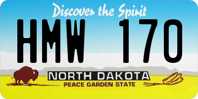 ND license plate HMW170