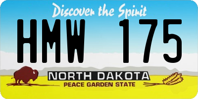 ND license plate HMW175